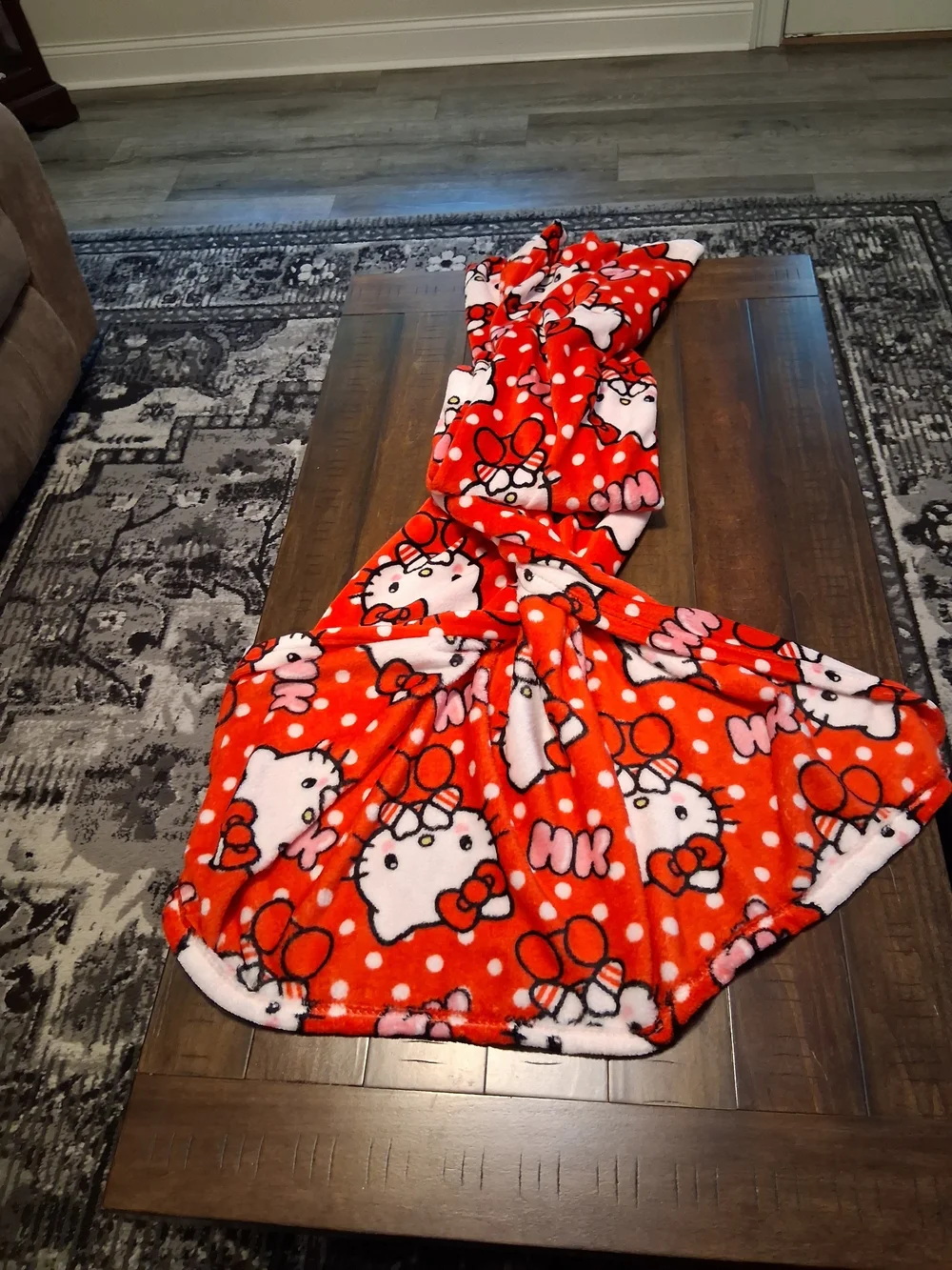 Hello Kitty Red Polka Dot Silk Touch Throw